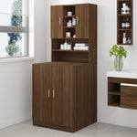 ZNTS Washing Machine Cabinet Brown Oak Engineered Wood 3120184