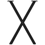 Dining Table Legs X-Shaped 2 pcs Black 50x cm Steel 4012908