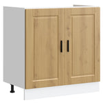 Sink Base Cabinet with Door Porto 2 pcs Brown 80 x 46 x 84.5 cm 3315030