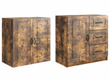 Cabinet Set 2 pcs Smoked Oak Engineered Wood 3416984