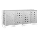 145382 Quadruple Wheelie Bin Shed 240 L Stainless Steel