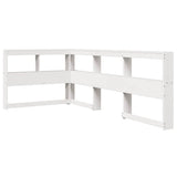 Bookcase Bed without Mattress White 100x200 cm Solid Wood Pine 3324324