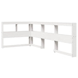 Bookcase Bed without Mattress White 90x200 cm Solid Wood Pine 3324327