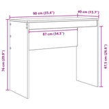 Desk White 90 x 40 x 76 cm 869394