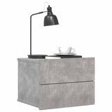 Bedside Cabinets 2 pcs Concrete Grey 40x30x30 cm Engineered Wood 801062