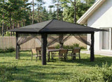 Gazebo with 4 Sidewalls 3.3 x 3.3 m Light Grey and Anthracite 42036814