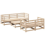 ZNTS 6 Piece Garden Sofa Set Solid Wood Pine 3299286