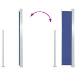 Patio Retractable Side Awning 120x500 cm Blue 48390