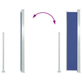 Patio Retractable Side Awning 120x500 cm Blue 48390