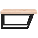 Basin Shelf Wall Mounted Steel and Solid Wood Oak 3302471