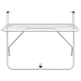 Balcony Table White 60x40 cm Steel 340916