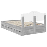 Bed Frame with Drawer Grey Sonoma 120 x 190 cm Engineer Wood 3413031