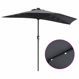 Garden Parasol Anthracite 294 x 150 x 223 cm 42003261