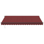 ZNTS Manual Retractable Awning Burgundy 450x300 cm 3215335