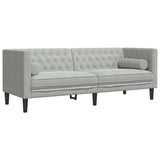 Living Room Couch 3 pcs Light Grey 194 x 74.5 x 70.5 cm Velvet 3385867