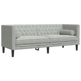 Sofa Light Grey 194 x 74.5 x 70.5 cm Velvet 42013022