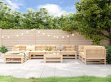 9 Piece Garden Lounge Set Solid Wood Pine 3186298