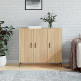 Sideboard Sonoma Oak 90x34x80 cm Engineered Wood 828127