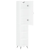 Highboard High Gloss White 34.5x34x180 cm Engineered Wood 3198955
