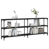 Console Table Black 200x29x75 cm Engineered Wood 834110