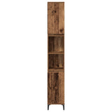 Bathroom Furniture Set with Door 3 pcs Old wood Engineered wood 3415718