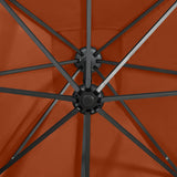 Cantilever Garden Parasol Terracotta Polyester, Aluminium Large 312327