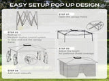 3 x 3 Pop Up Gazebo, Double-roof Garden Tent with Netting and Carry Bag, Party Event Shelter for T3398P314749