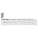 Bed Frame with Drawers without Mattress White 100x200 cm 3301981