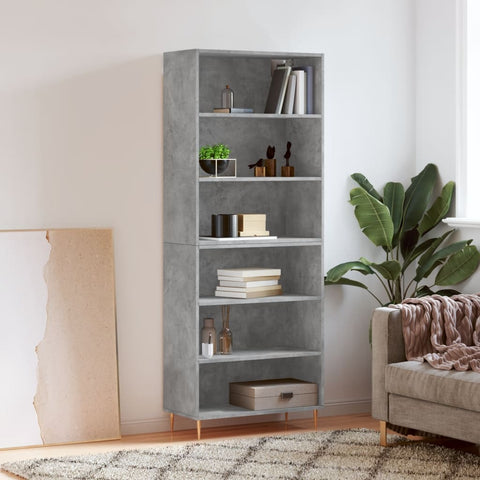 Highboard Concrete Grey 69.5x32.5x180 cm Engineered Wood 3189561