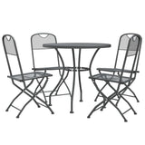 Garden Dining Set Anthracite Expanded metal mesh Medium Foldable 3084712