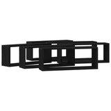 Wall Shelves 6 pcs Black Oak 60 x 15 x 23 cm Engineered Wood 862647