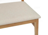 Dining Chair 2 pcs Natural and Light Solid Rubber Wood 42020503