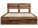 Bed Frame with Headboard Old Wood 120 x 190 cm Solid Pine Wood 3411445