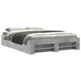 Bed Frame without Mattress Concrete Grey 160x200cm Engineered Wood 3295460