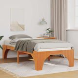 Bed Frame Brown 100 x 200 cm Solid Pine Wood 873003