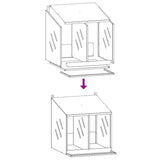 Chicken Nesting Box with 2 Compartments Olive Green Metal 864347