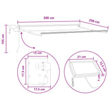 Manual Retractable Awning with LEDs Sand 3425872