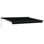 Retractable Awning Manual Black 400 x 300 cm Fabric, Metal 3330604