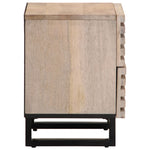 ZNTS Bedside Cabinet 40x33x46 cm Solid Wood Bleached Mango 377432