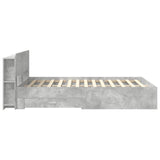 Bed Frame with Storage Concrete Grey 150 x 200 cm 3433774