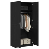 Wardrobe Black Oak 90 x 52 x 200 cm Engineered Wood 862436