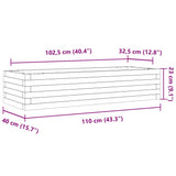 Garden Planter Wax Brown 110x40x23 cm Solid Wood Pine 847230