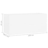 Sink Cabinet White 100x38.5x45 cm Engineered Wood 804764