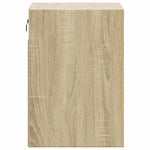 ZNTS Wall-mounted Bedside Cabinet with LED Lights Sonoma Oak 3307965