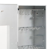 BBQ Oven Smoker with Wood Chips 44.5x29x110 cm Galvanised steel 364743