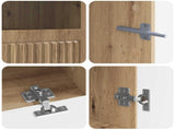 5 Piece LED TV Cabinet Artisan Oak Engineered Wood 3416429