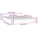 Bed Frame without Mattress Dark Grey Queen Fabric 347457