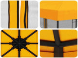 Garden Gazebo with Sidewalls 3 x 3 m Yellow Polyester and Steel 900344