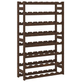 ZNTS Wine Rack for 56 Bottles Brown Solid Wood Pine 373393