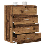 Sideboard with Drawer Old Wood 60 x 39 x 80 cm Engineered Wood 871434